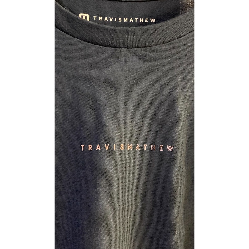 New NAVY Men's XL Travis Mathew On The Docks Total Eclipse Premium Tee Shirt - Picture 3 of 5